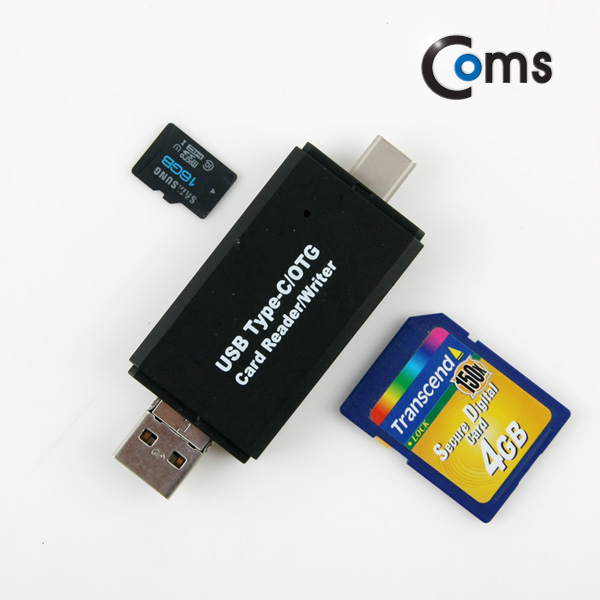 Coms USB 3.1 카드리더기(Type C), 3 in 1 (USB/Micro 5P, TF/SD)