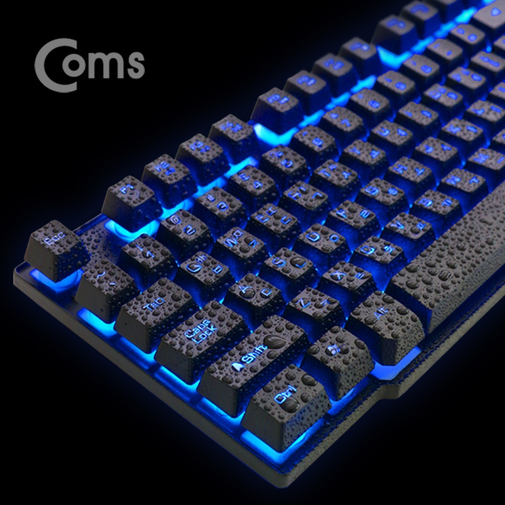 Coms 게이밍 키보드 LED / USB - 3컬러 LED변환/19 KEY 동시입력/12 Hot-Key