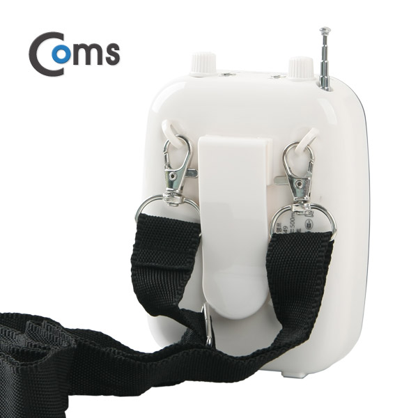 Coms 휴대용 유선 마이크 앰프, 블루 / FM라디오,MP3,USB,MicroSD재생,AUX