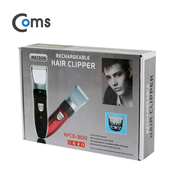 Coms 이발기(RFCD-3100) 충전용 / 고급형  / 레드 색상 / 바리깡