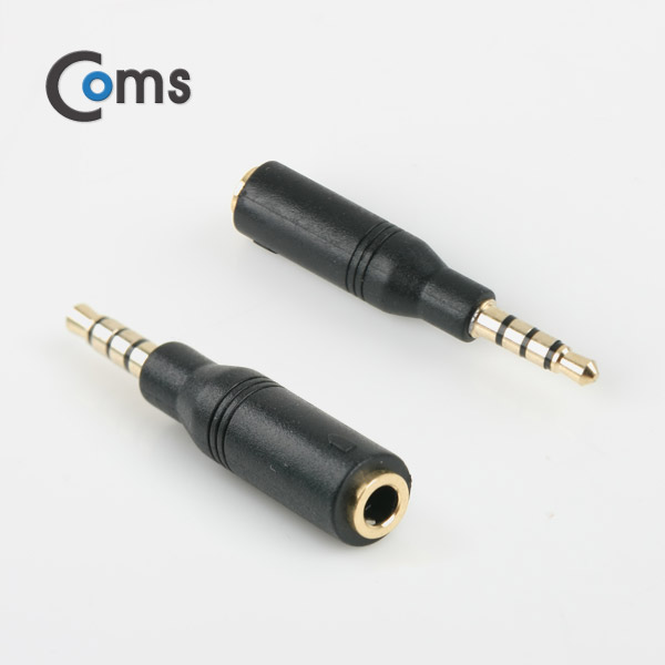 Coms 스테레오 젠더(3.5 M/F) 4극 Black/Stereo