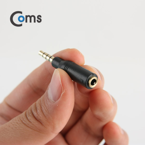Coms 스테레오 젠더(3.5 M/F) 4극 Black/Stereo