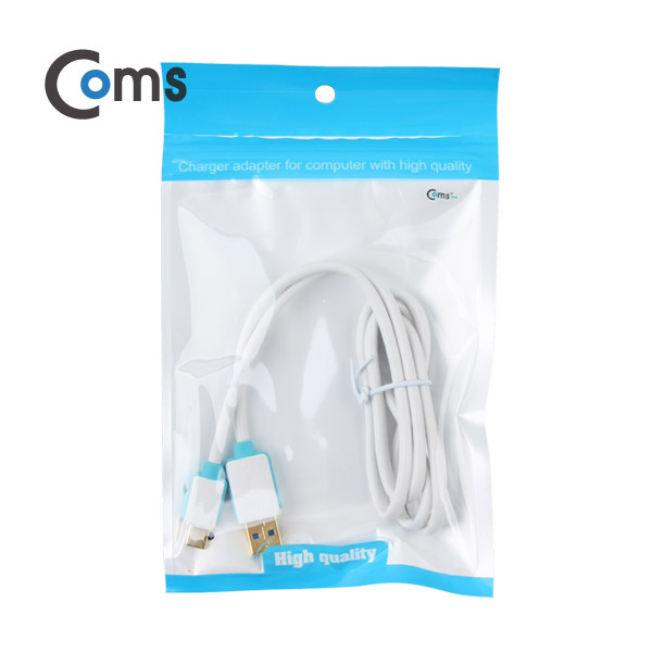 Coms USB 3.1 케이블 (Type C) USB 3.0 A(M)/C(M) 1M, White