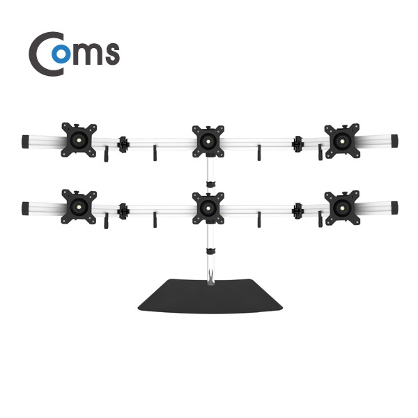 Coms 헥사 모니터 거치대 (자유배치형) / 회전 삼관절형 (6대), 1개당 최대하중 8kg