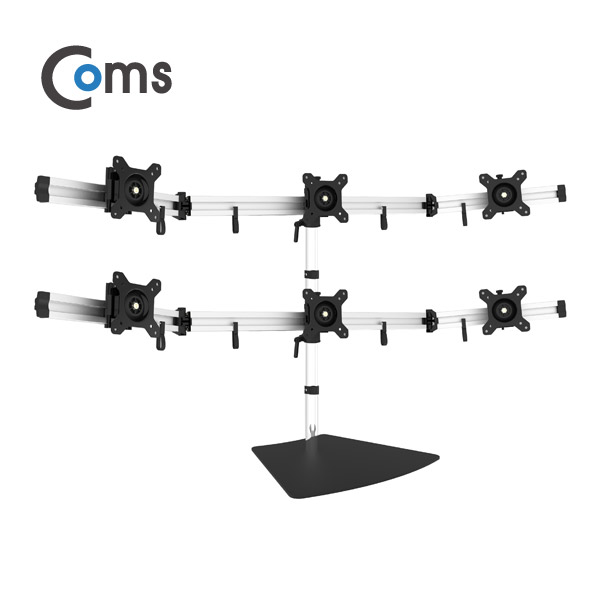 Coms 헥사 모니터 거치대 (자유배치형) / 회전 삼관절형 (6대), 1개당 최대하중 8kg