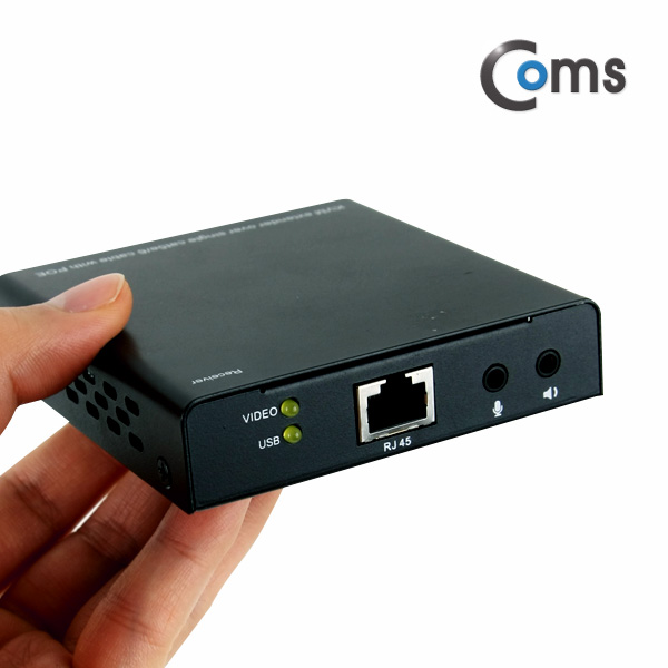 Coms HDMI KVM 리피터(RJ45)/USB 4P/마이크&이어폰/50M/PoE지원 (HDMI KVM Extender)