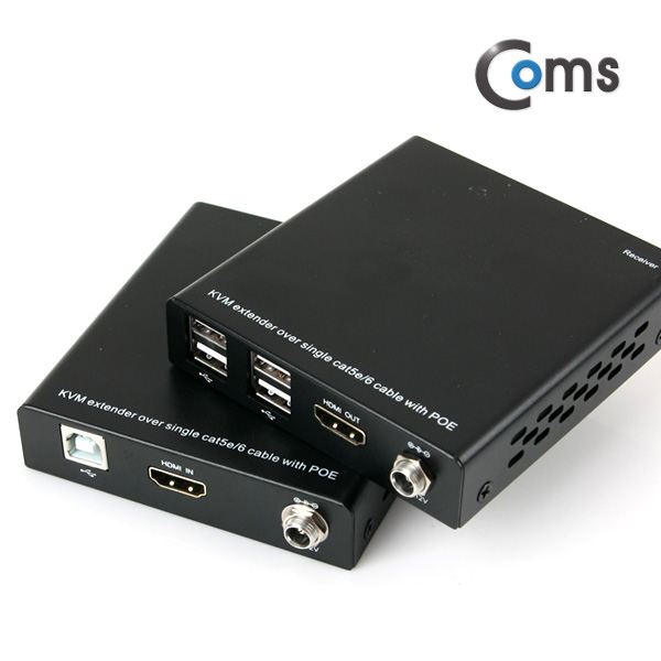 Coms HDMI KVM 리피터(RJ45)/USB 4P/마이크&이어폰/50M/PoE지원 (HDMI KVM Extender)