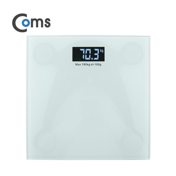 Coms 디지털 체중계(강화유리/백라이트 센서/최대 180Kg)