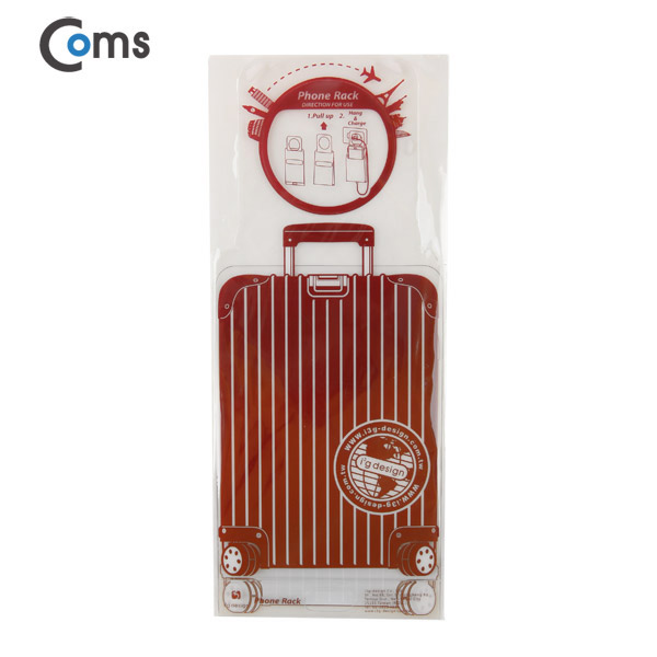 Coms 스마트폰 거치대(벽걸이형)-Red