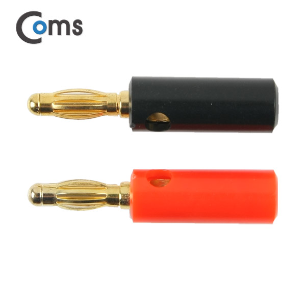Coms 바나나 플러그(적색, 흑색) 1세트, 1열/Gold/Metal