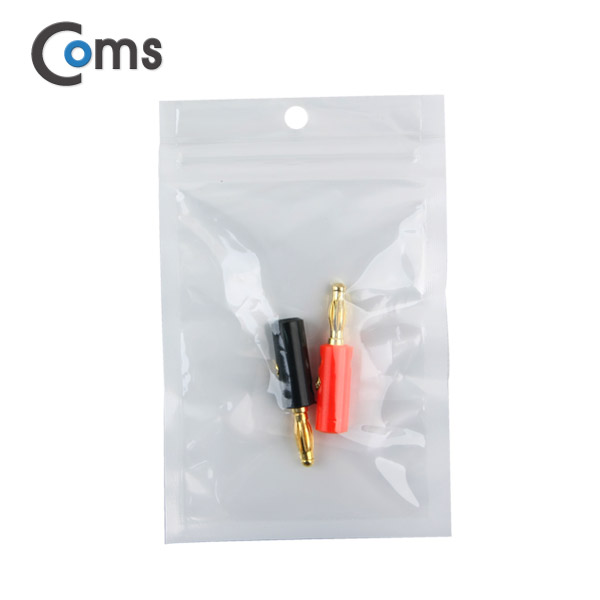 Coms 바나나 플러그(적색, 흑색) 1세트, 1열/Gold/Metal
