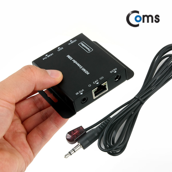 Coms 초슬림 HDMI 리피터 (RJ45/1선) 50M(MAX) / 1080P @ 60Hz (EDID/IR 컨트롤/POE 지원)