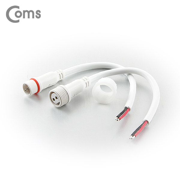 Coms DC 전원 케이블(2선 연결), White