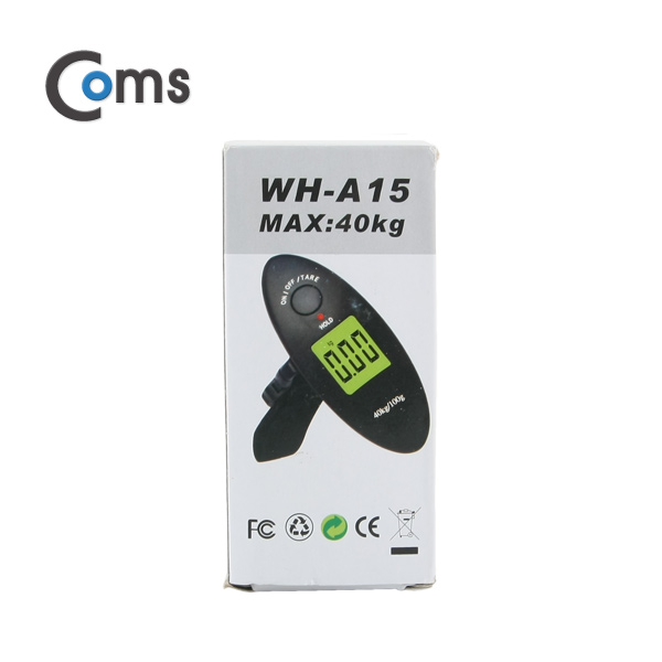 Coms 저울 (여행 가방 측정용), 40kg - 3V(2032-1pcs) / 휴대용/ 여행용