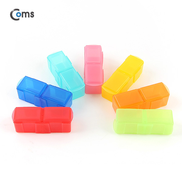 Coms 다용도 PVC 수납함, 알약통, 12칸