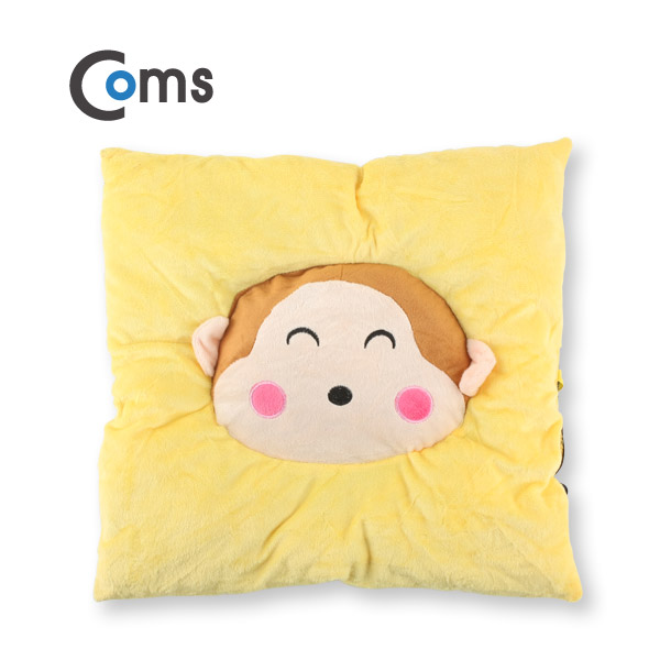 Coms USB 온열 방석, 사각 - 원숭이
