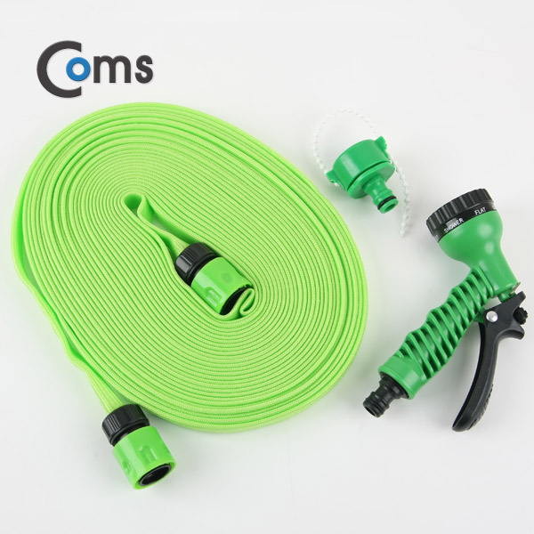 Coms 가정용 호스 세트/플랫형 (호스 15M) - 매직호스/스프레이건/연결젠더