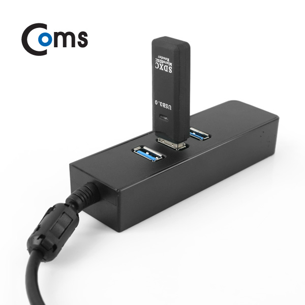 Coms USB 3.0 컨버터 (USB 3P/기가비트 LAN 1P), USB 허브+랜카드