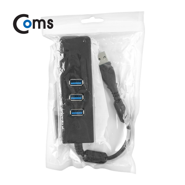 Coms USB 3.0 컨버터 (USB 3P/기가비트 LAN 1P), USB 허브+랜카드