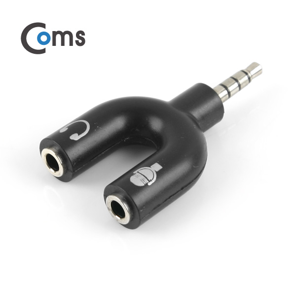 Coms 스테레오 젠더 Y형(3.5 M/Fx2), Black/Stereo