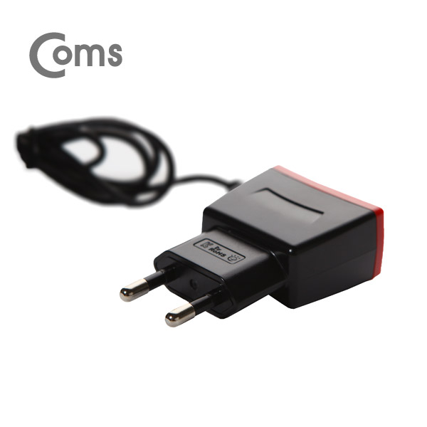 Coms G POWER 가정용 5V/1.2A 충전기 (케이블 일체형) Micro5핀 / 1.2M/블랙