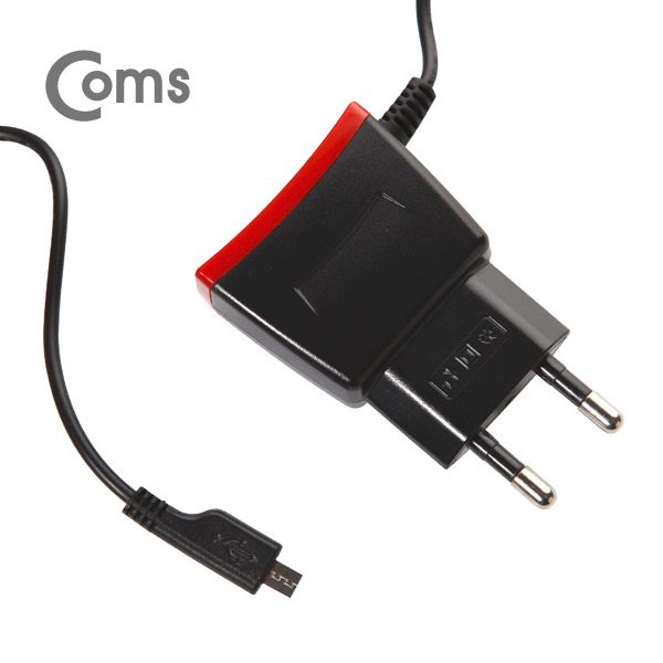 Coms G POWER 가정용 5V/1.2A 충전기 (케이블 일체형) Micro5핀 / 1.2M/블랙