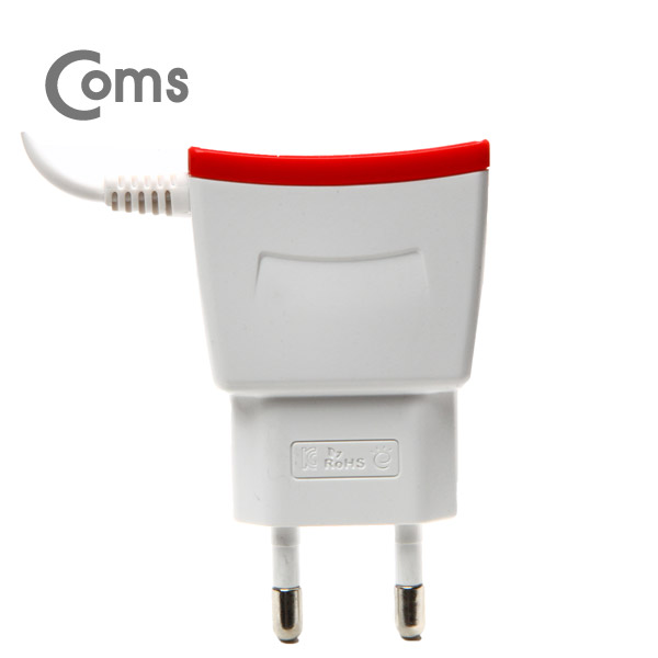 Coms G POWER 가정용 5V/1.2A 충전기 (케이블 일체형)/화이트 / Micro5핀 / 1.2M