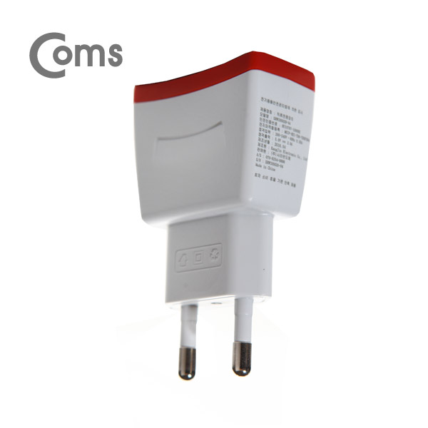 Coms G POWER 가정용 5V/2A 충전기 USB 2포트/화이트 / Micro5핀(1.2M) 케이블포함