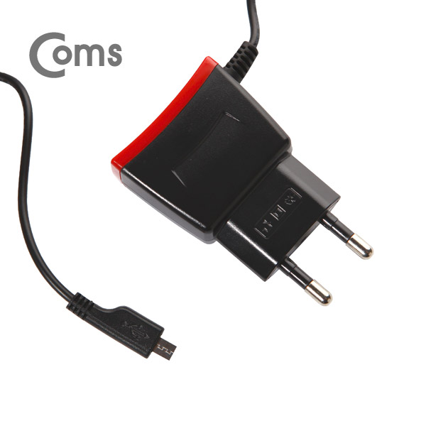 Coms G POWER 가정용 5V/2A 충전기 (케이블 일체형) / Micro5핀 / 1.2M/블랙