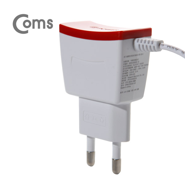 Coms G POWER 가정용 5V/2A 충전기 (케이블 일체형) / Micro5핀 / 1.2M/화이트