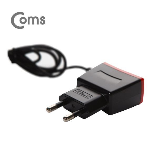 Coms G POWER 가정용 5V/2A 충전기 (케이블 일체형) / C타입 / 1.2M/블랙