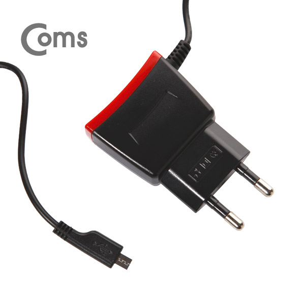 Coms G POWER 가정용 5V/2A 충전기 (케이블 일체형) / C타입 / 1.2M/블랙
