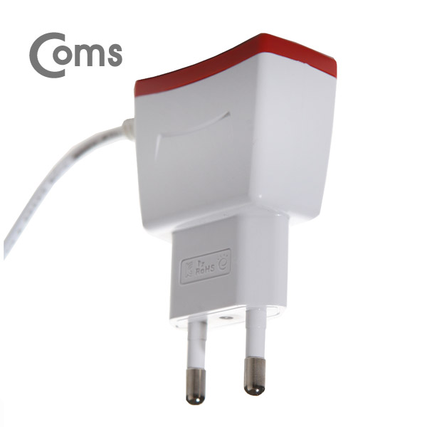 Coms G POWER 가정용 5V/2A 충전기 (케이블 일체형) / C타입 / 1.2M/화이트