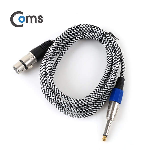 Coms 캐논(F)/6.3 Mono(M) 케이블 3M/Snake - 3P Mic(F)/6.3 Mono(M)
