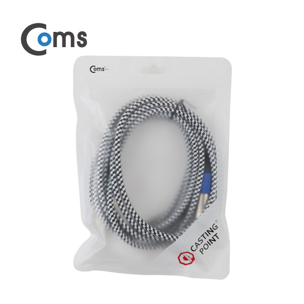 Coms 캐논(F)/6.3 Mono(M) 케이블 3M/Snake - 3P Mic(F)/6.3 Mono(M)