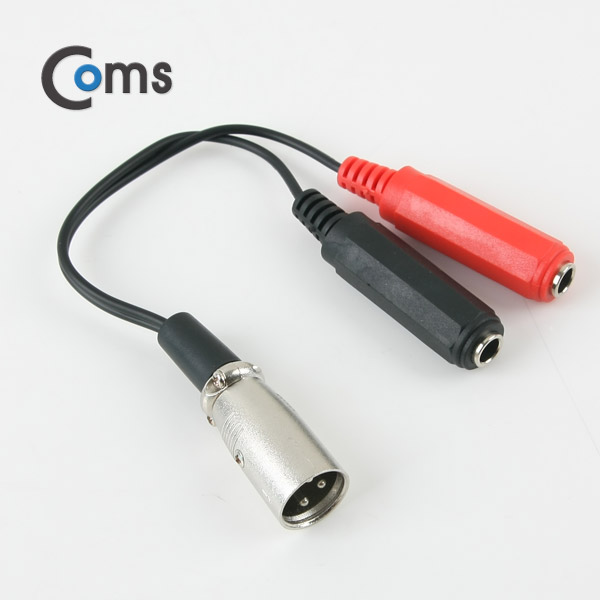 Coms 캐논 변환 케이블(Y형), 25cm / 캐논(M)/6.3 Mono(F)x2