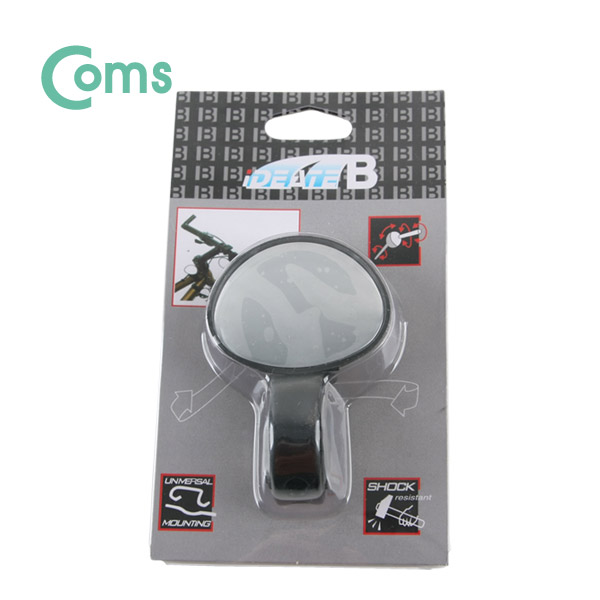 Coms 자전거 사이드 미러, 핸들바 고정 / 타원형 / 거울