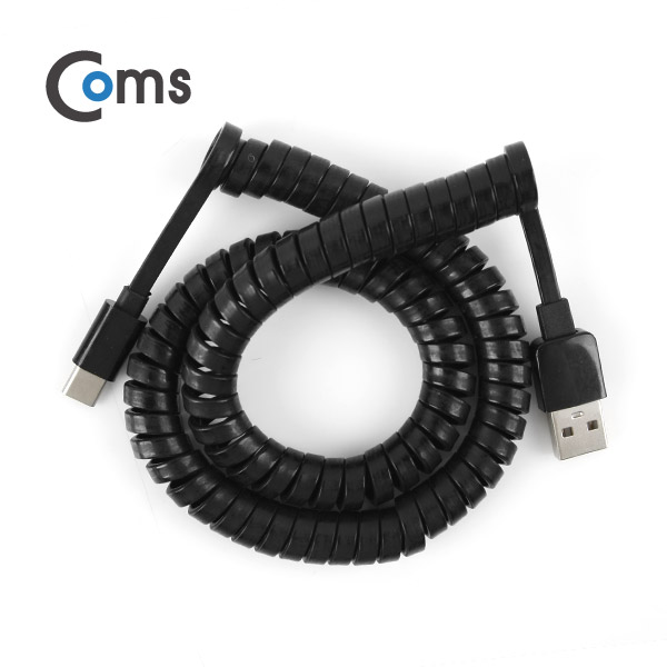 Coms  USB 3.1 케이블 (Type C) USB 2.0 A(M)/C(M) 스프링/50cm ~ 1M/Black