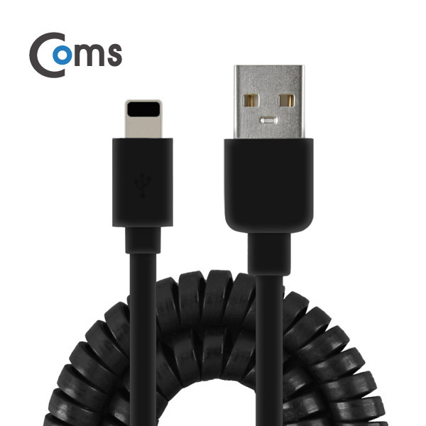 Coms IOS 8핀(8Pin) 케이블(스프링) Black, 50cm ~ 1M
