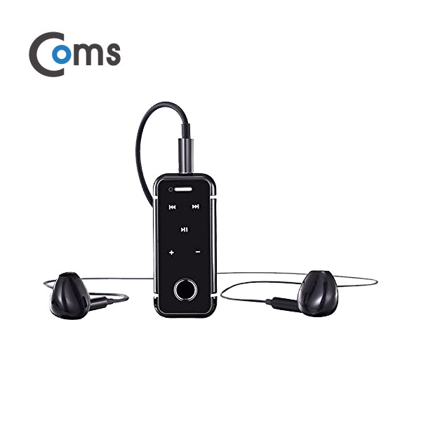 Coms 블루투스 리시버 BT4.1 3.5mm 스테레오, 리모트 컨트롤, 진동 지원 / 검정