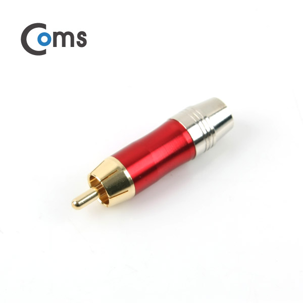 컨넥터 / 커넥터-RCA 수 메탈, 적색