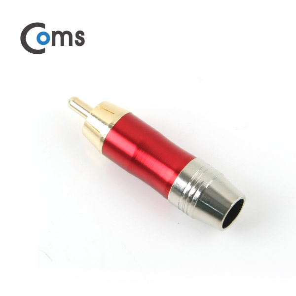 컨넥터 / 커넥터-RCA 수 메탈, 적색