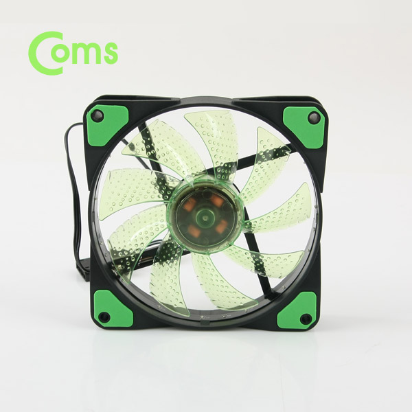 Coms 쿨러 케이스용 CASE (120mm) Green (Green LED)