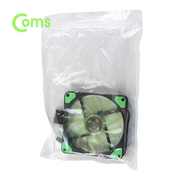 Coms 쿨러 케이스용 CASE (120mm) Green (Green LED)