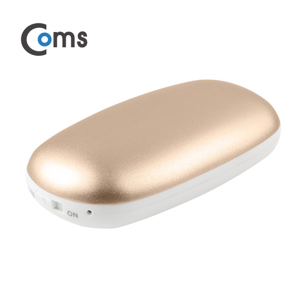 Coms USB 온열 핸드워머/손난로, Gold (18650 전용/배터리 미포함)