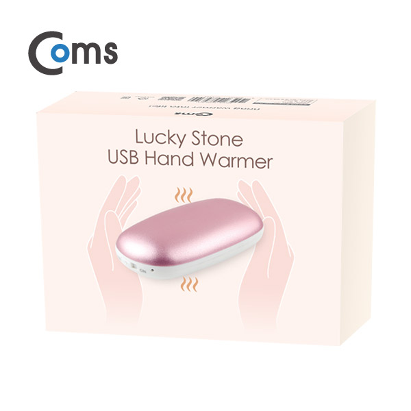 Coms USB 온열 핸드워머/손난로, Pink (18650 전용/배터리 미포함)