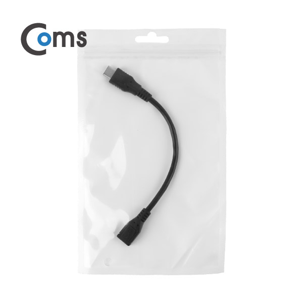 Coms USB 3.1 젠더(Type C) 케이블 타입- Micro 5P(F)/C(M) 15cm, Black