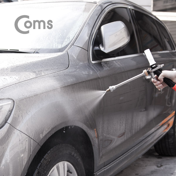 Coms 차량용 셀프 세차기세트(호스/분무기/브러쉬) 20L물통,시가전원 케이블 / 시가잭(시거잭)