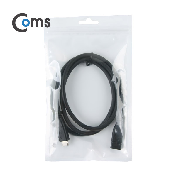 Coms USB 3.1(Type C) 케이블 연장 1M, Black