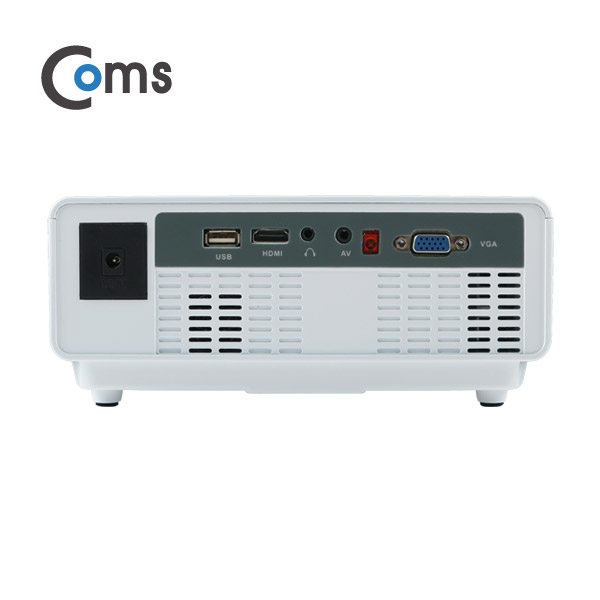 Coms 미니 빔프로젝터 800x480 / 1000Lumens, HDMI/VGA/USB/AV/오디오 out 지원